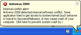 Fake alert #2 created by Antivirus 2009