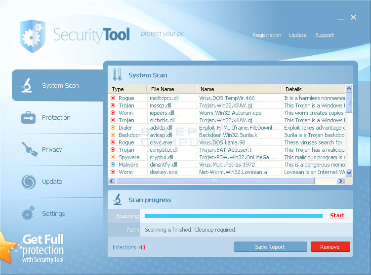 Security Tool screen shot