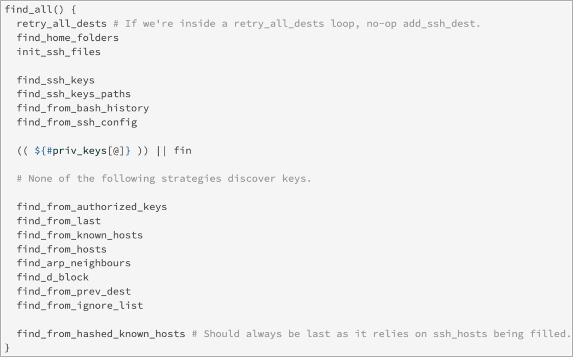 Searching for SSH keys